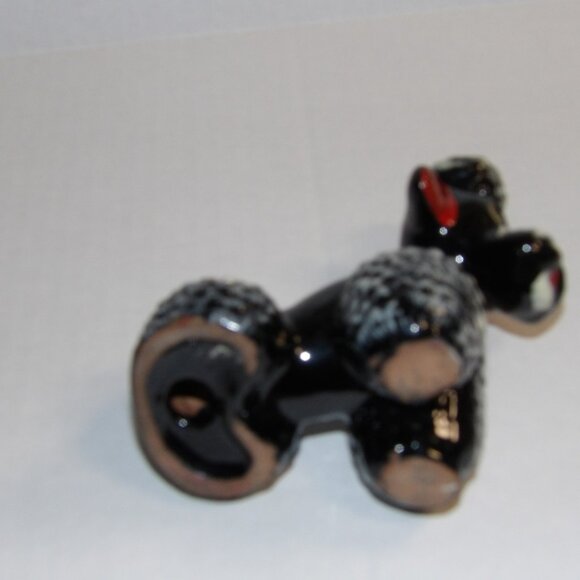 Vintage Big Eyed Black and White Poodle Figurine - Picture 8 of 8
